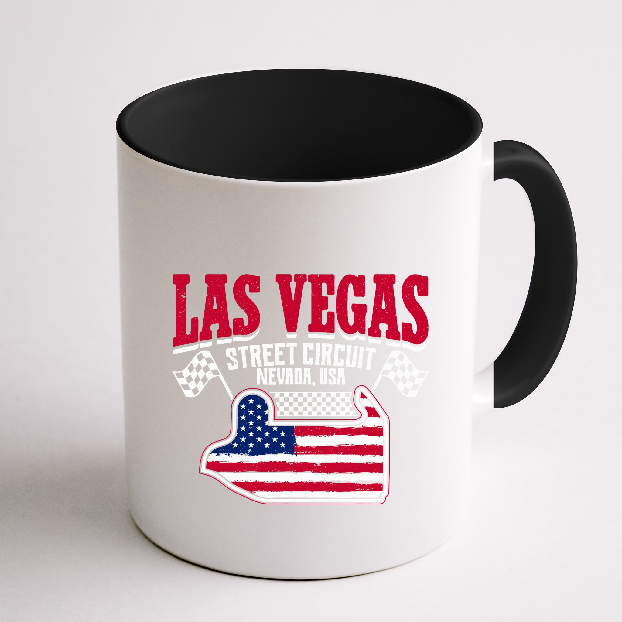 Formula Racing Las Vegas Circuit Open Wheel Car Usa Flag Mug