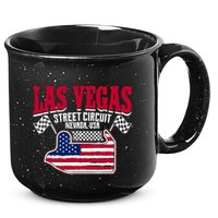 Formula Racing Las Vegas Circuit Open Wheel Car Usa Flag 15oz Campfire Ceramic Mug