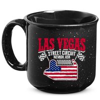 Formula Racing Las Vegas Circuit Open Wheel Car Usa Flag 15oz Campfire Ceramic Mug