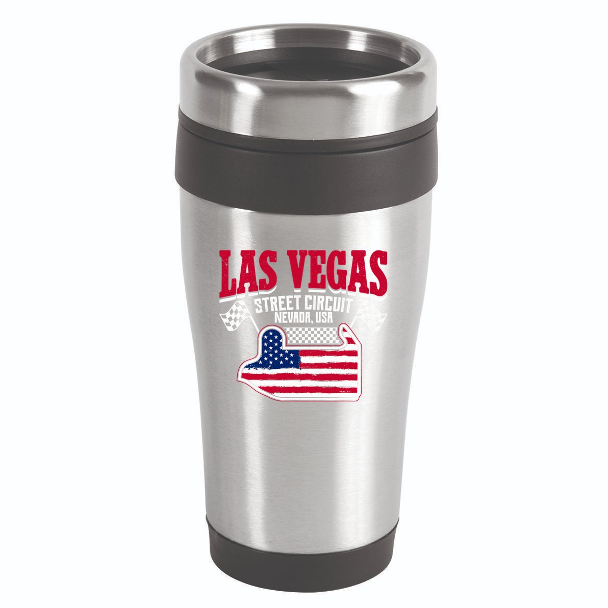Formula Racing Las Vegas Circuit Open Wheel Car Usa Flag 16oz Travel Tumbler