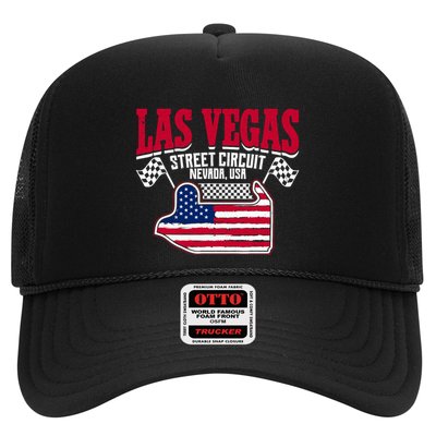 Formula Racing Las Vegas Circuit Open Wheel Car Usa Flag Trucker Hat
