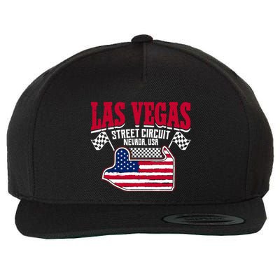 Formula Racing Las Vegas Circuit Open Wheel Car Usa Flag Wool Snapback Cap