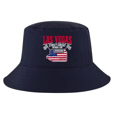 Formula Racing Las Vegas Circuit Open Wheel Car Usa Flag Cool Comfort Performance Bucket Hat