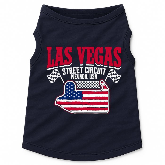 Formula Racing Las Vegas Circuit Open Wheel Car Usa Flag Doggie Tank