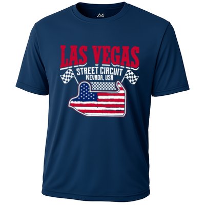 Formula Racing Las Vegas Circuit Open Wheel Car Usa Flag Performance Shirt