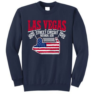 Formula Racing Las Vegas Circuit Open Wheel Car Usa Flag Sweatshirt