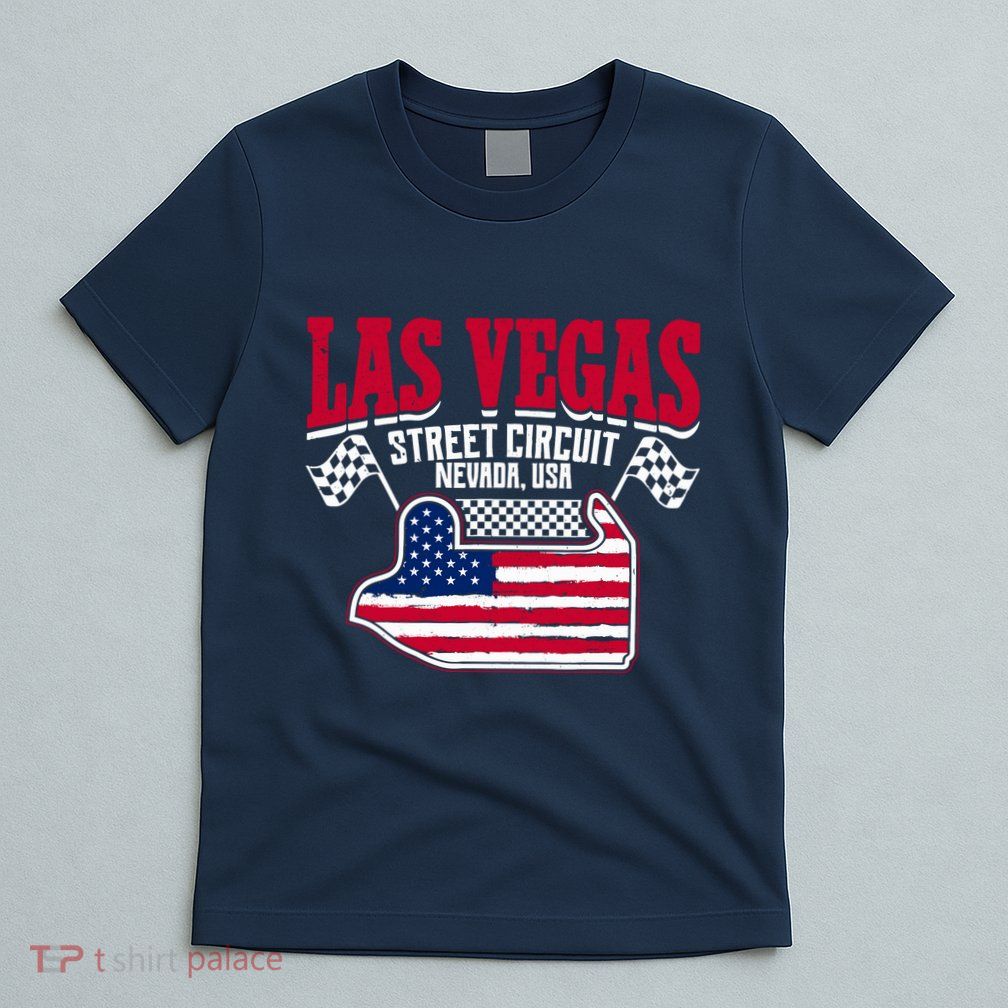 Formula Racing Las Vegas Circuit Open Wheel Car Usa Flag T-Shirt