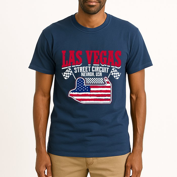Formula Racing Las Vegas Circuit Open Wheel Car Usa Flag Tall T-Shirt