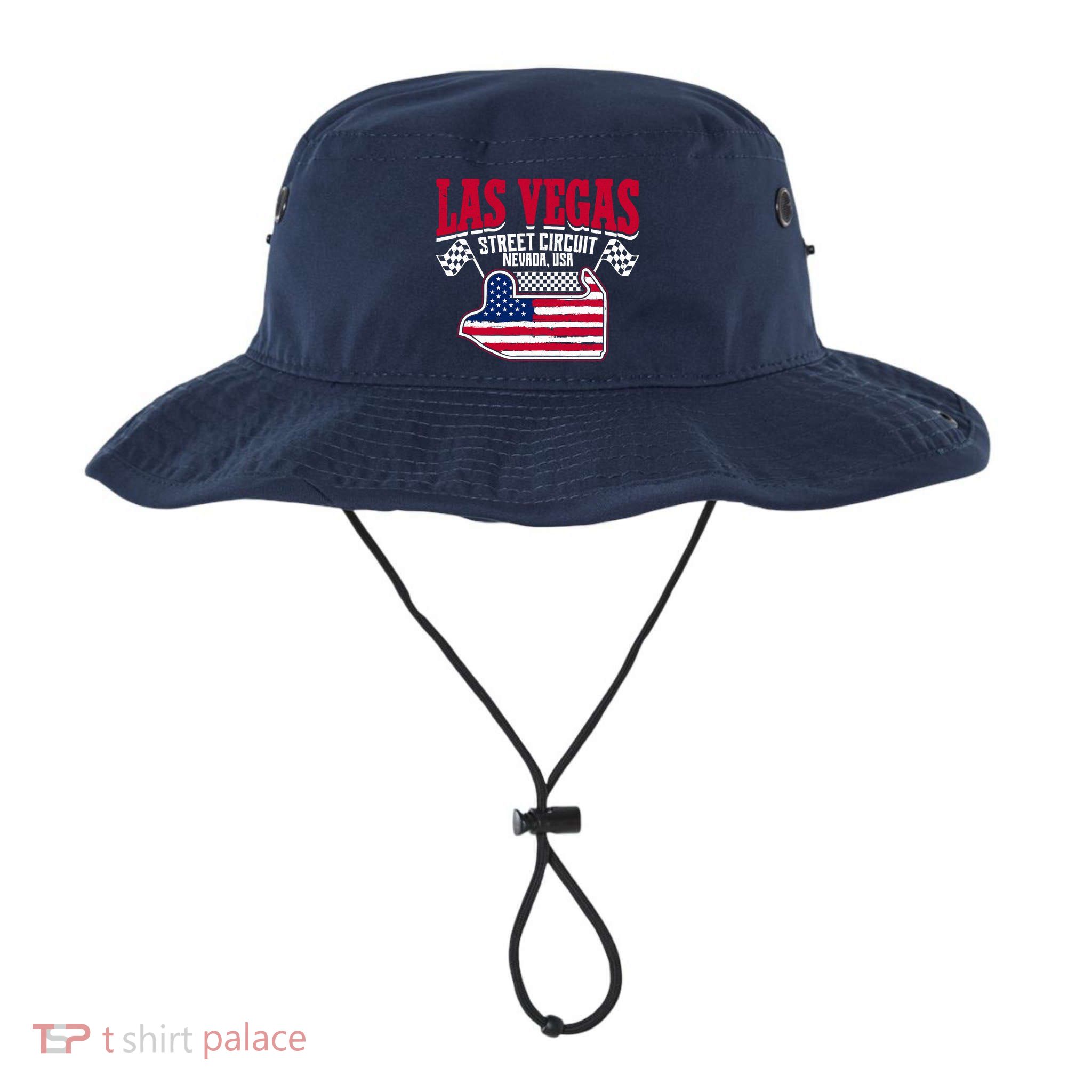 Formula Racing Las Vegas Circuit Open Wheel Car Usa Flag Bucket Hat