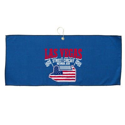Formula Racing Las Vegas Circuit Open Wheel Car Usa Flag Large Microfiber Waffle Golf Towel