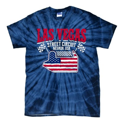 Formula Racing Las Vegas Circuit Open Wheel Car Usa Flag Tie-Dye T-Shirt