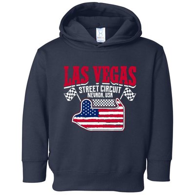 Formula Racing Las Vegas Circuit Open Wheel Car Usa Flag Toddler Hoodie