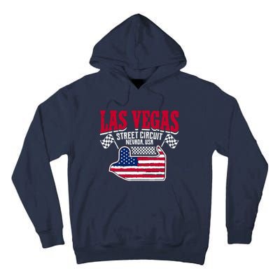 Formula Racing Las Vegas Circuit Open Wheel Car Usa Flag Tall Hoodie