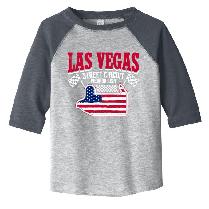 Formula Racing Las Vegas Circuit Open Wheel Car Usa Flag Toddler Fine Jersey T-Shirt