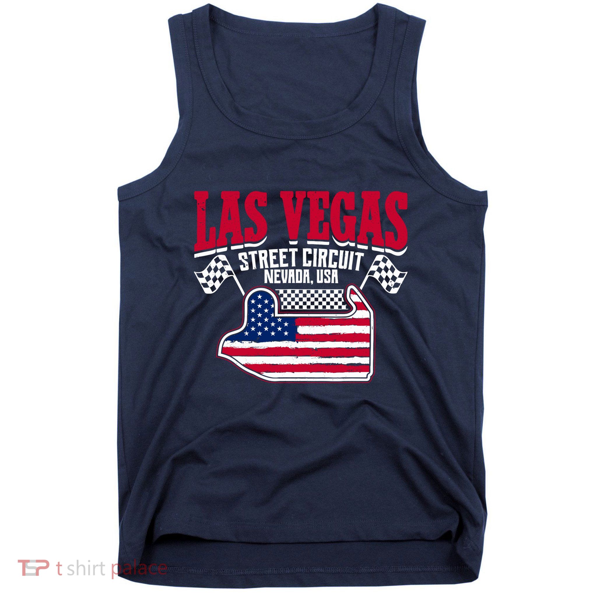 Formula Racing Las Vegas Circuit Open Wheel Car Usa Flag Tank Top
