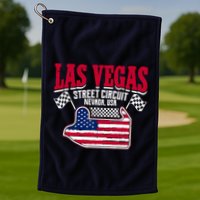 Formula Racing Las Vegas Circuit Open Wheel Car Usa Flag Golf Towel