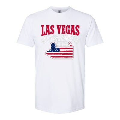 Formula Racing Las Vegas Circuit Open Wheel Car Usa Flag Softstyle® CVC T-Shirt