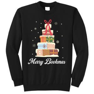 Funny Reading Lover Christmas Merry Bookmas Books Pine Tree Sweatshirt