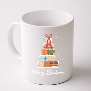 Funny Reading Lover Christmas Merry Bookmas Books Pine Tree Coffee Mug