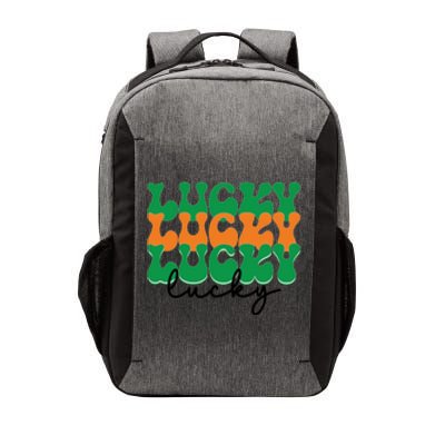 Funny Retro Lucky Shamrock Groovy St Patricks Day Vector Backpack