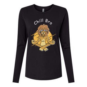 Funny Rasta Lion Chill Bro Namaste Yoga Gift Womens Cotton Relaxed Long Sleeve T-Shirt