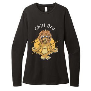 Funny Rasta Lion Chill Bro Namaste Yoga Gift Womens CVC Long Sleeve Shirt