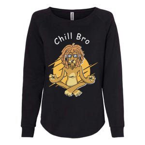 Funny Rasta Lion Chill Bro Namaste Yoga Gift Womens California Wash Sweatshirt