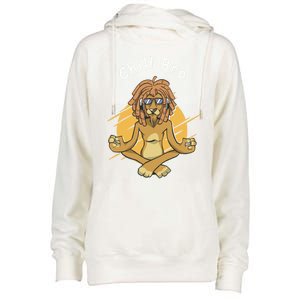 Funny Rasta Lion Chill Bro Namaste Yoga Gift Womens Funnel Neck Pullover Hood