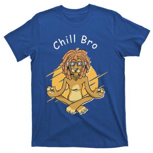 Funny Rasta Lion Chill Bro Namaste Yoga Gift T-Shirt