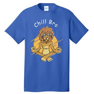 Funny Rasta Lion Chill Bro Namaste Yoga Gift Tall T-Shirt