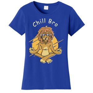 Funny Rasta Lion Chill Bro Namaste Yoga Gift Women's T-Shirt