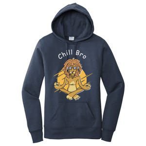 Funny Rasta Lion Chill Bro Namaste Yoga Gift Women's Pullover Hoodie