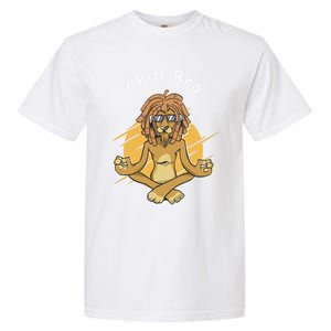 Funny Rasta Lion Chill Bro Namaste Yoga Gift Garment-Dyed Heavyweight T-Shirt