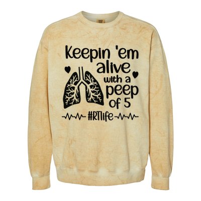 Funny RT Life Respiratory Therapist Respiratory Therapy Colorblast Crewneck Sweatshirt