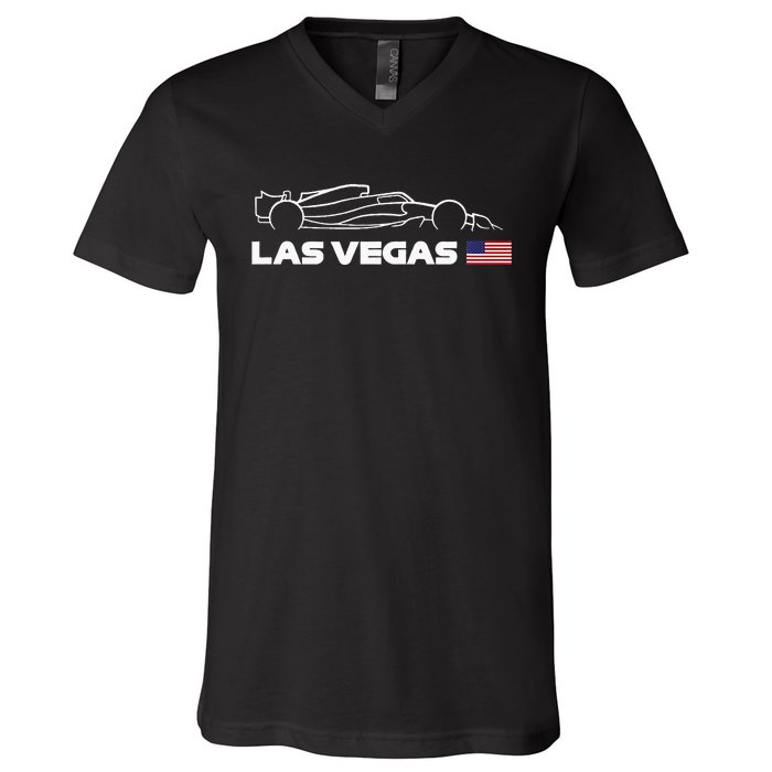 Formula Racing Las Vegas Grand Prix Custom V-Neck T-Shirt