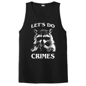 Funny Raccoon Lets Do Crimes Trashed Racoon Panda Lovers PosiCharge Competitor Tank