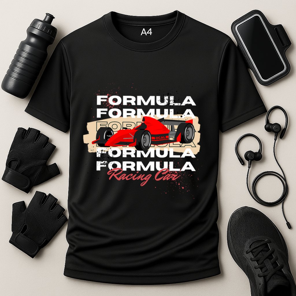 Formula Racing Lovers Race Car Fan Cooling Performance Crew T-Shirt