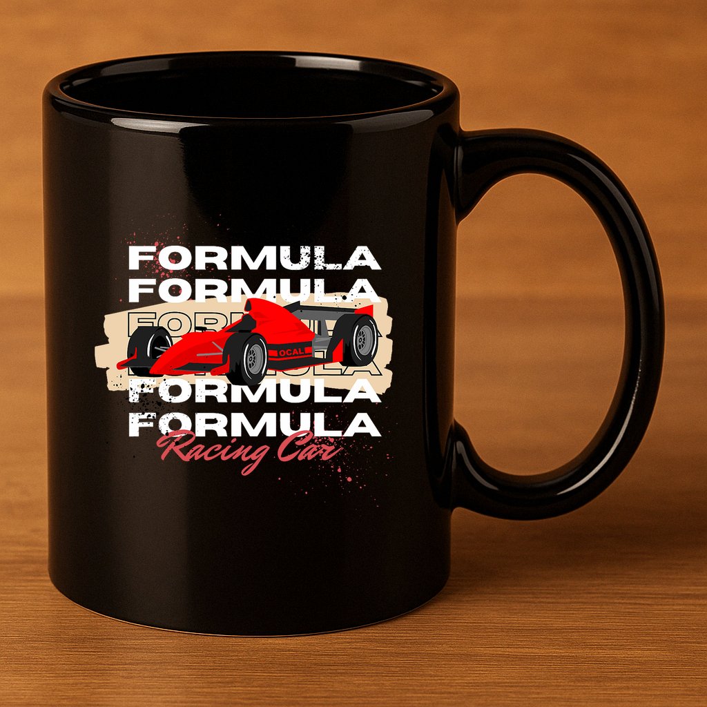 Formula Racing Lovers Race Car Fan 11oz C Handle Ceramic Mug