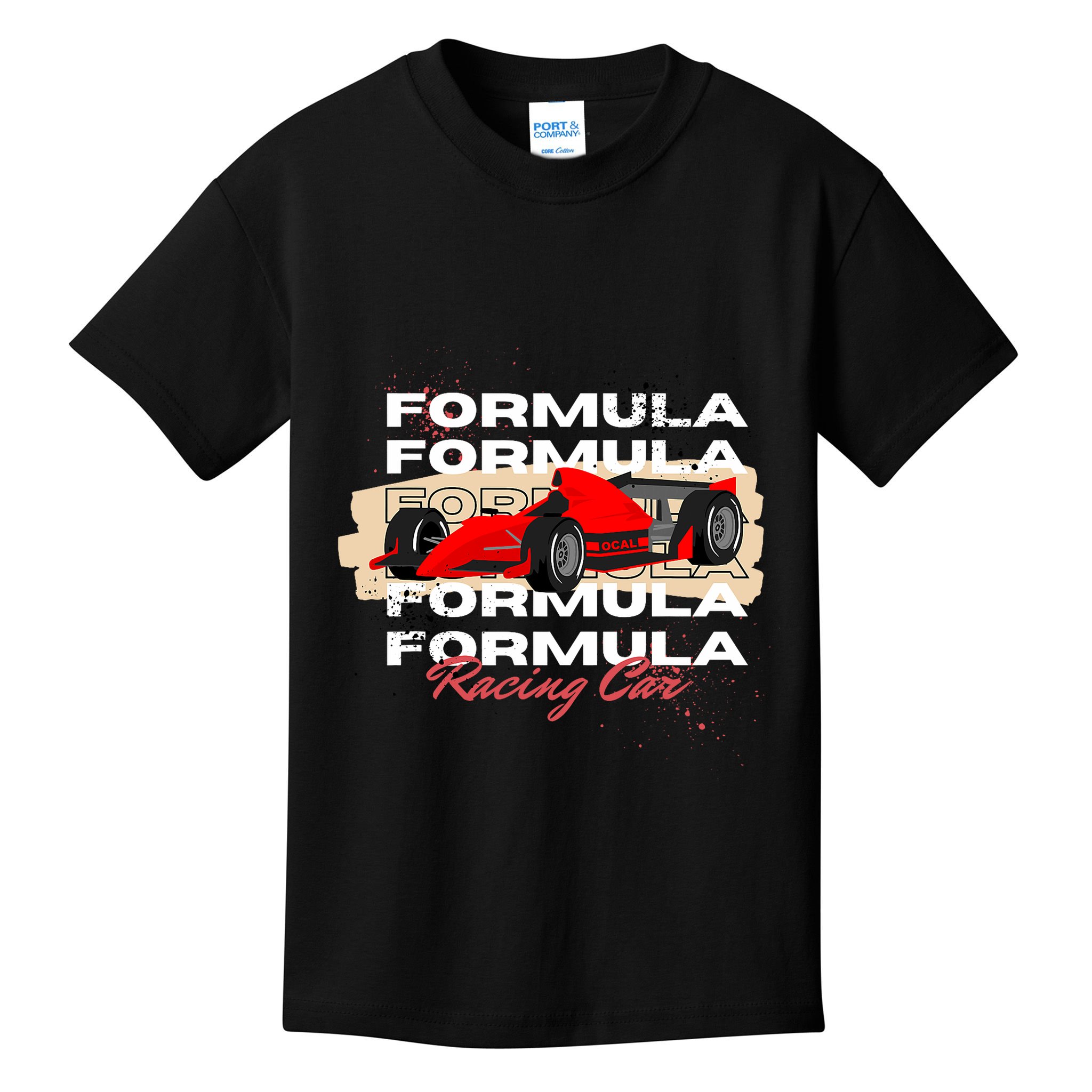 Formula Racing Lovers Race Car Fan Kids T-Shirt