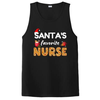 Funny RN LVN LPN T Nurse Christmas T Santas Favorite Nurse Gift PosiCharge Competitor Tank