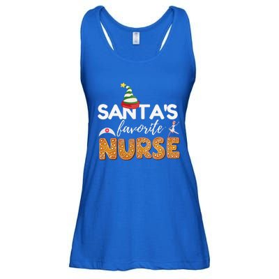 Funny RN LVN LPN T Nurse Christmas T Santas Favorite Nurse Ladies Essential Flowy Tank