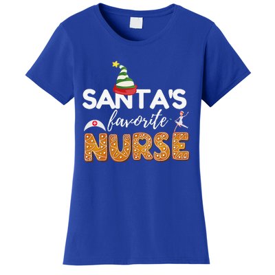 Funny RN LVN LPN T Nurse Christmas T Santas Favorite Nurse Women's T-Shirt