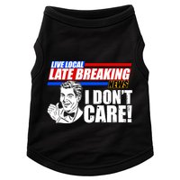 Funny Retro Live Local Late Breaking News I Don't Care Doggie Tank