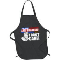 Funny Retro Live Local Late Breaking News I Don't Care Apron