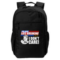 Funny Retro Live Local Late Breaking News I Don't Care Backpack