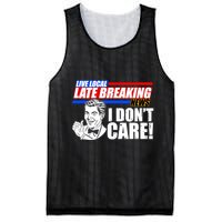 Funny Retro Live Local Late Breaking News I Don't Care Mesh Reversible Basketball Jersey Tank