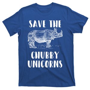 Funny Rhino Lover Gift Save The Chubby Unicorns Gift T-Shirt