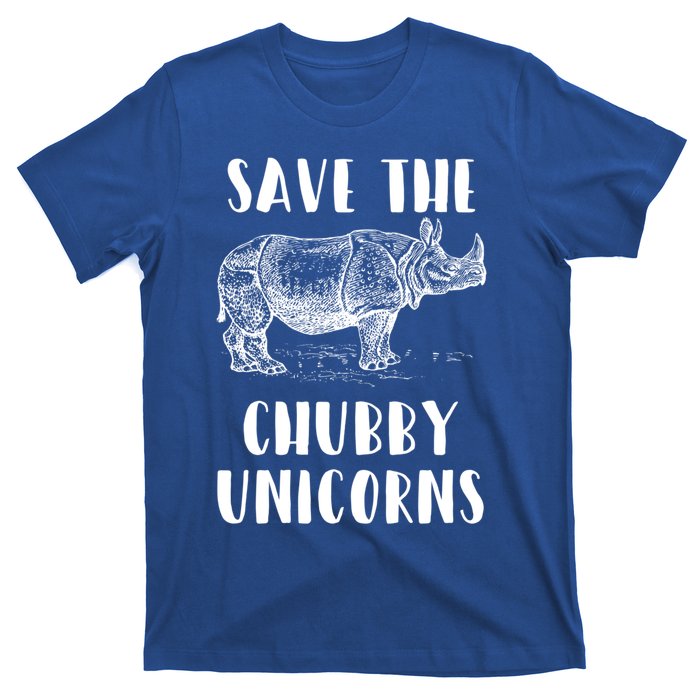 Funny Rhino Lover Gift Save The Chubby Unicorns Gift T-Shirt