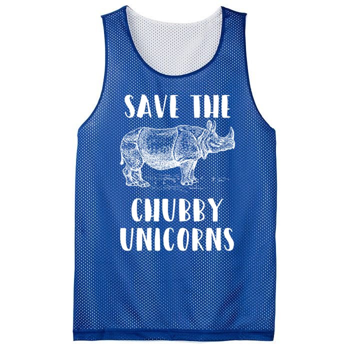 Funny Rhino Lover Gift Save The Chubby Unicorns Gift Mesh Reversible Basketball Jersey Tank