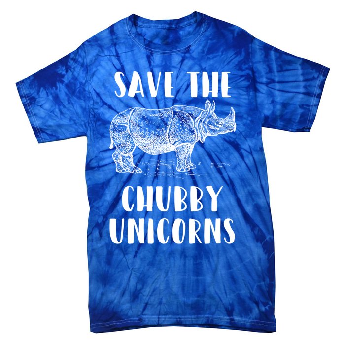 Funny Rhino Lover Gift Save The Chubby Unicorns Gift Tie-Dye T-Shirt